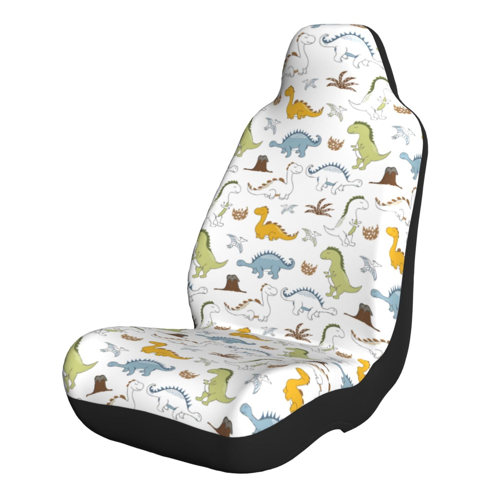 Matuu Dinosaur Printed Car Seat Covers Full Set.Light and Breezy Car