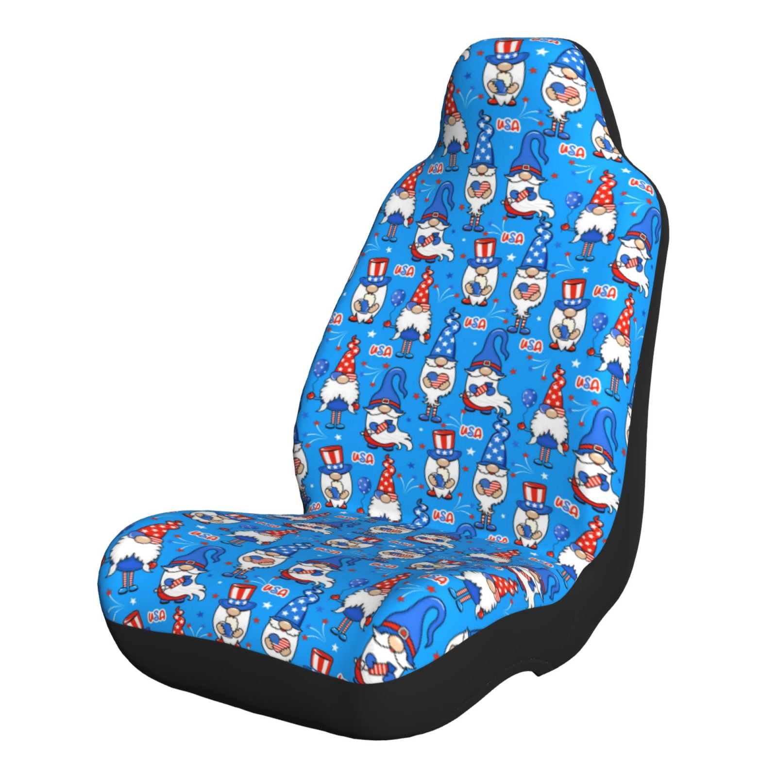 Matuu Gnomes in USA Printed Car Seat Covers Full Set.Light and Breezy