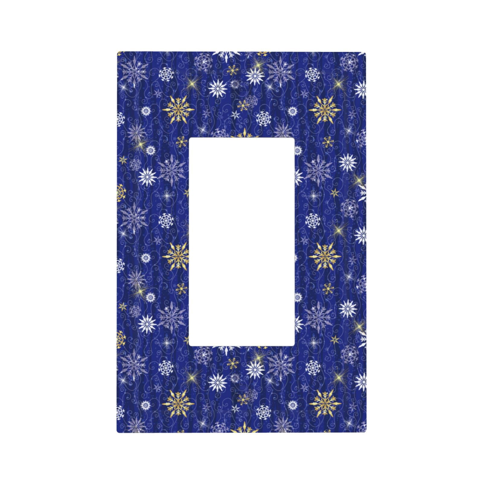Matuu Golden Snowflakes Royal Blue for Modern Decorative Wall Plate ...