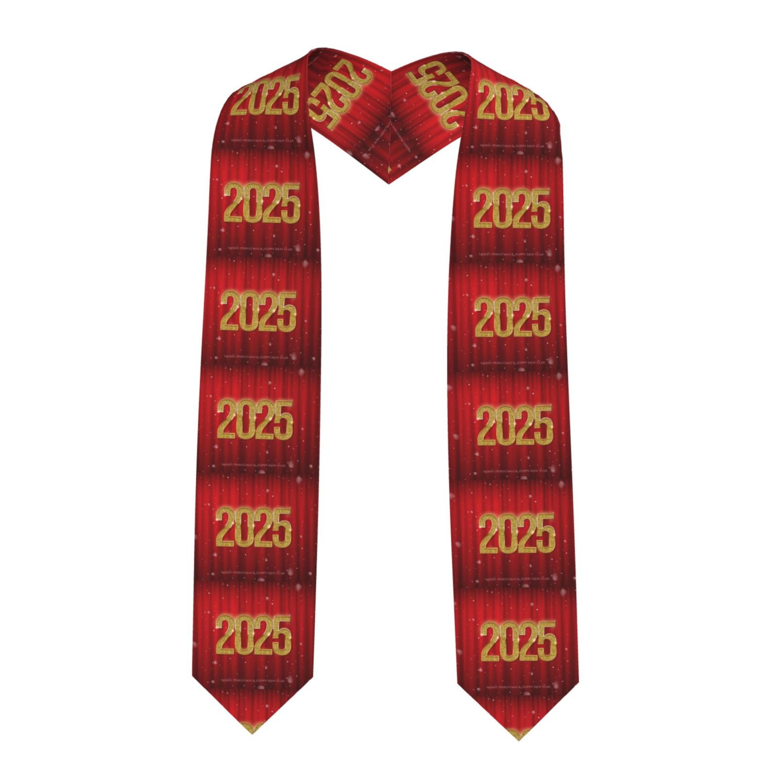 Matuu Happy New Year 2025 F for Unisex Adult Graduation Stole 72” Long
