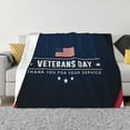 Matuu Happy Veterans Day for Flannel Blanket, Fall Blanket, Soft Plush Throw Blanket for Bed
