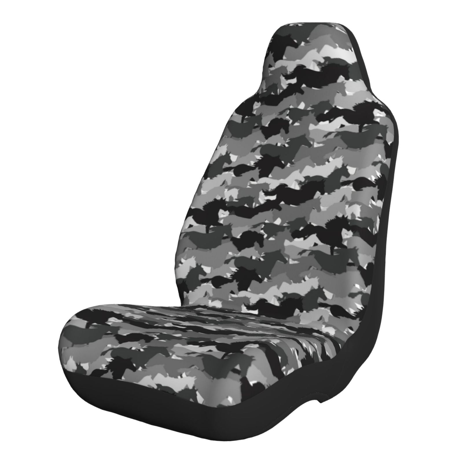 Matuu Horse Silhouette Printed Car Seat Covers Full Set.Light and