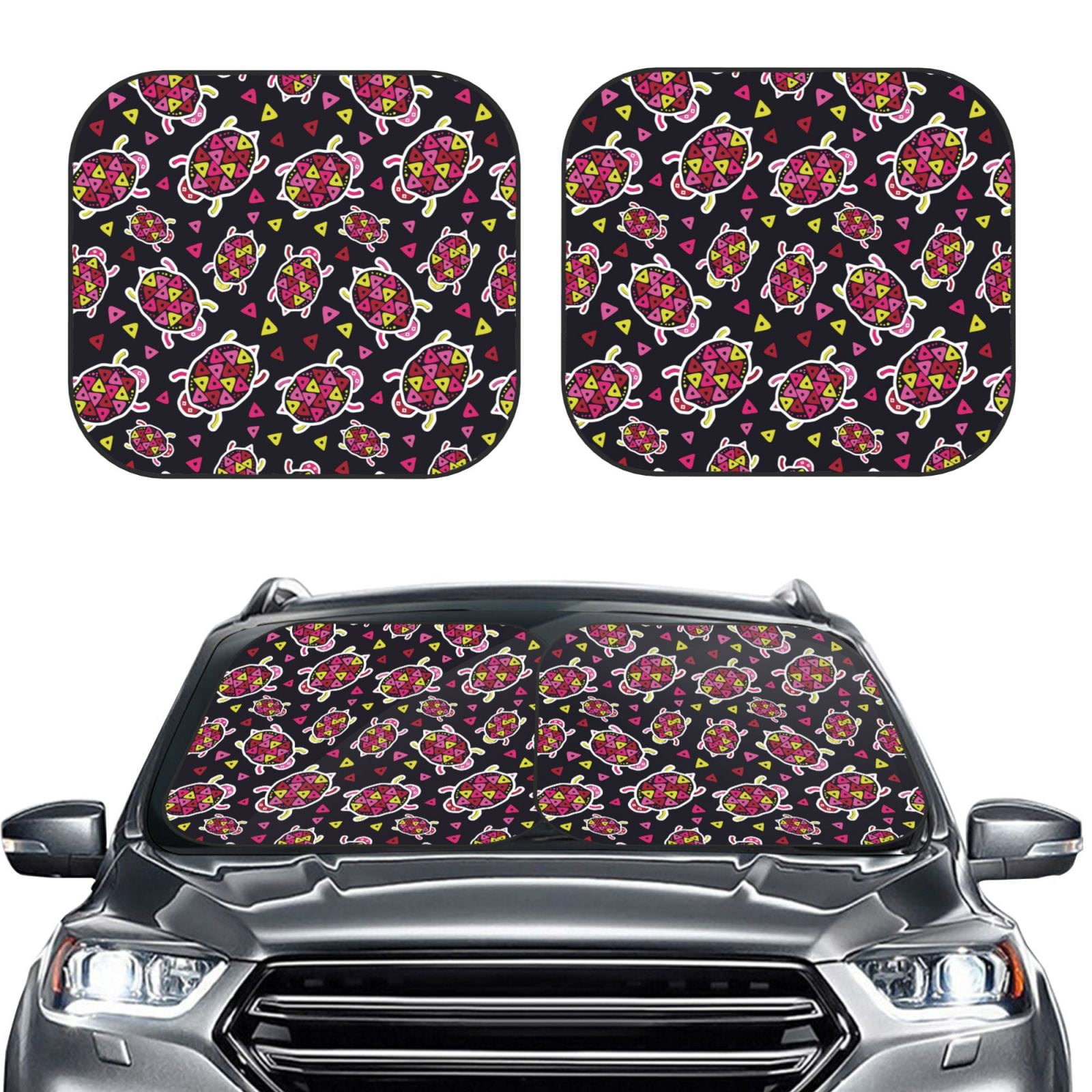 Matuu Ladybug Print 2 Piece Car Windshield Sun Shade Foldable | Front Windshield Shade for Sun ...