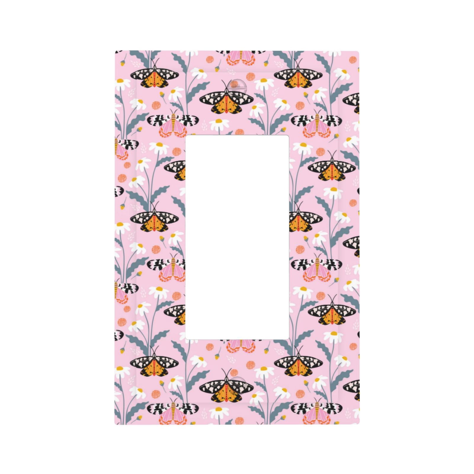 Matuu Pink Butterfly Daisy for Modern Decorative Wall Plate Switch ...