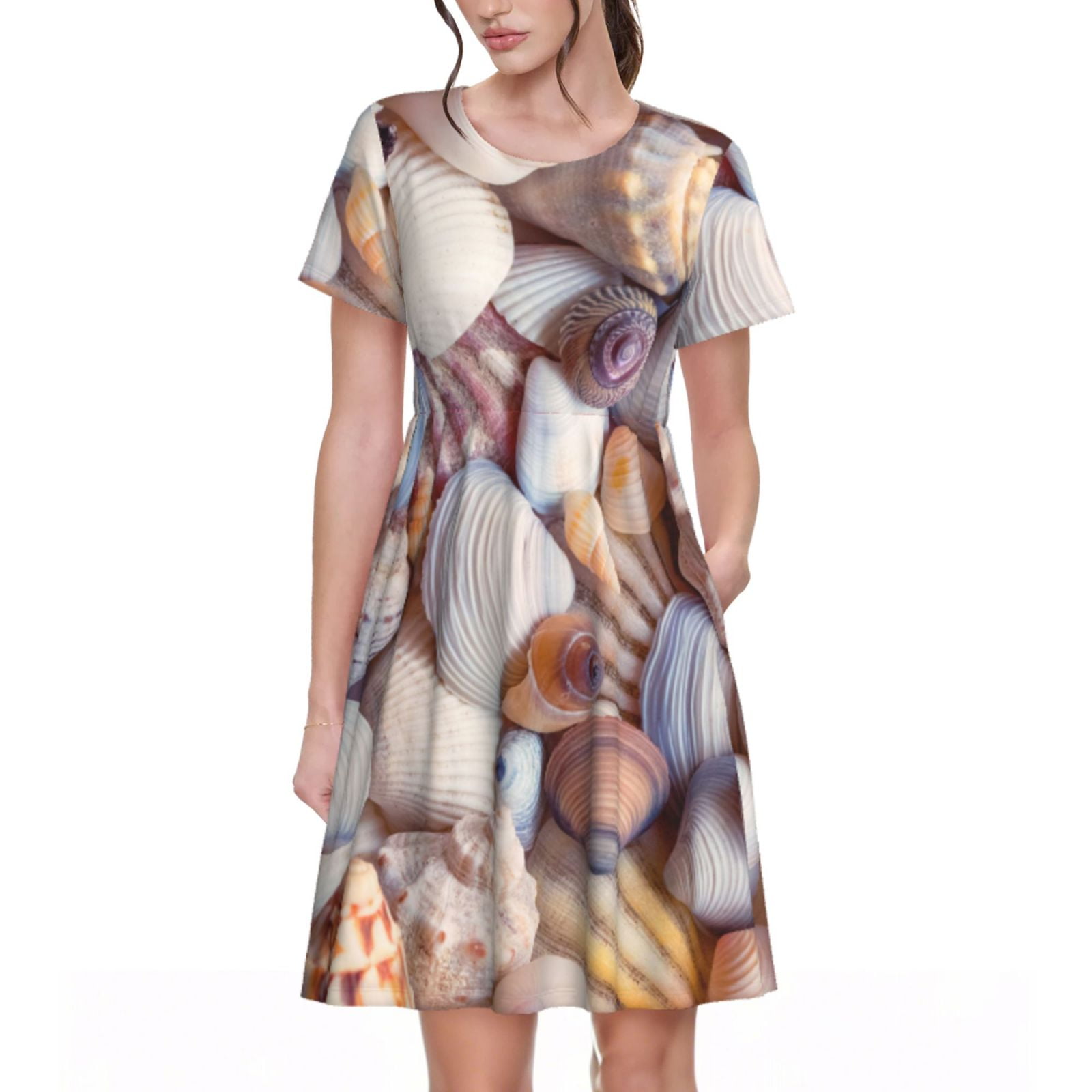 Matuu Sea Shells for Summer Dress for Women with Pockets Women’s ...