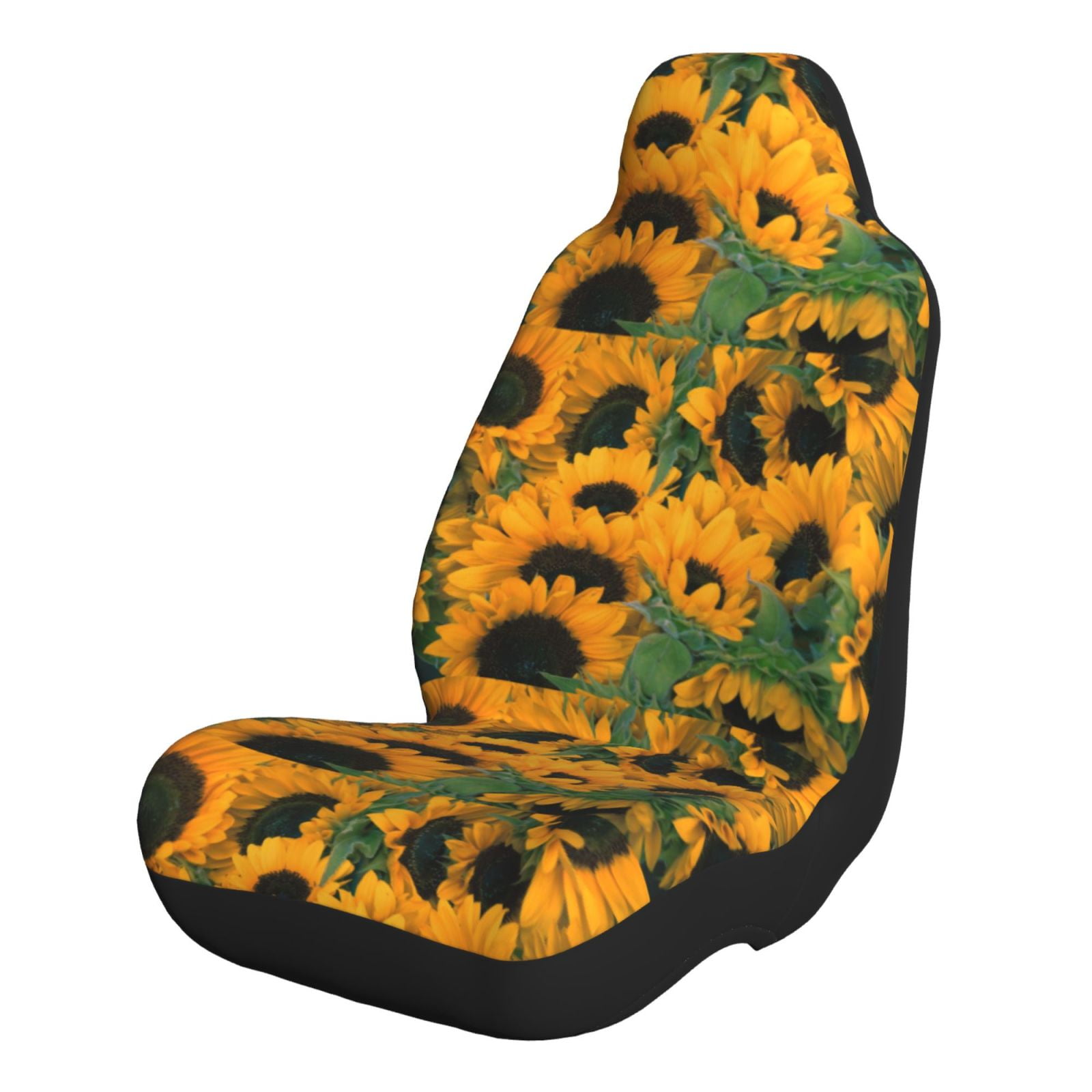 Matuu Sunflowers 7 Printed Car Seat Covers Full Set.Light and Breezy