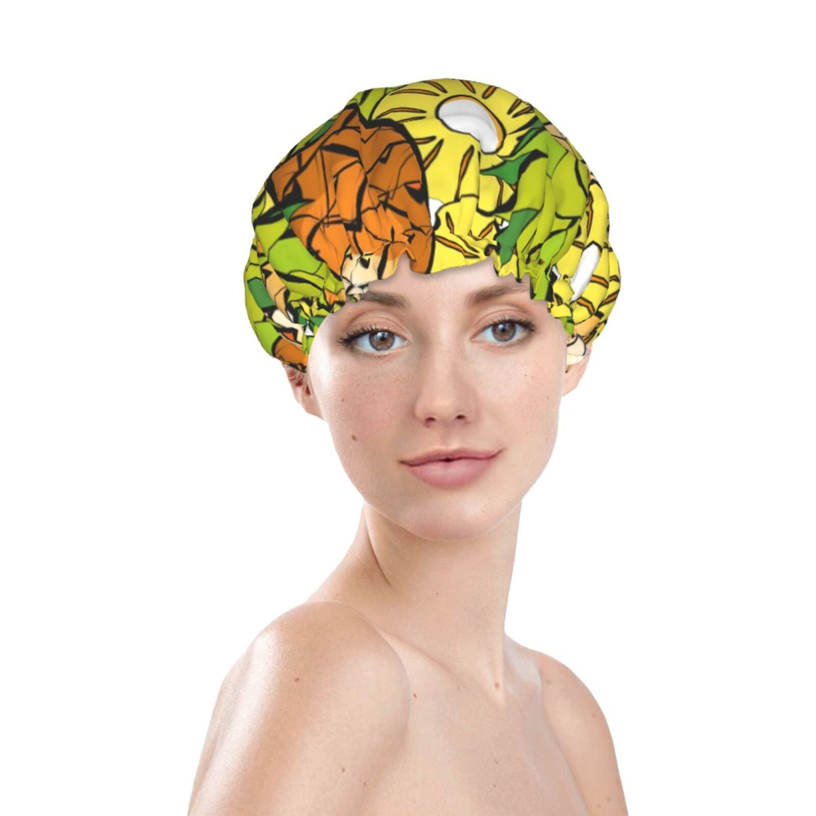 Matuu Tropical Summer Fruit print Double Layer Elastic Waterproof