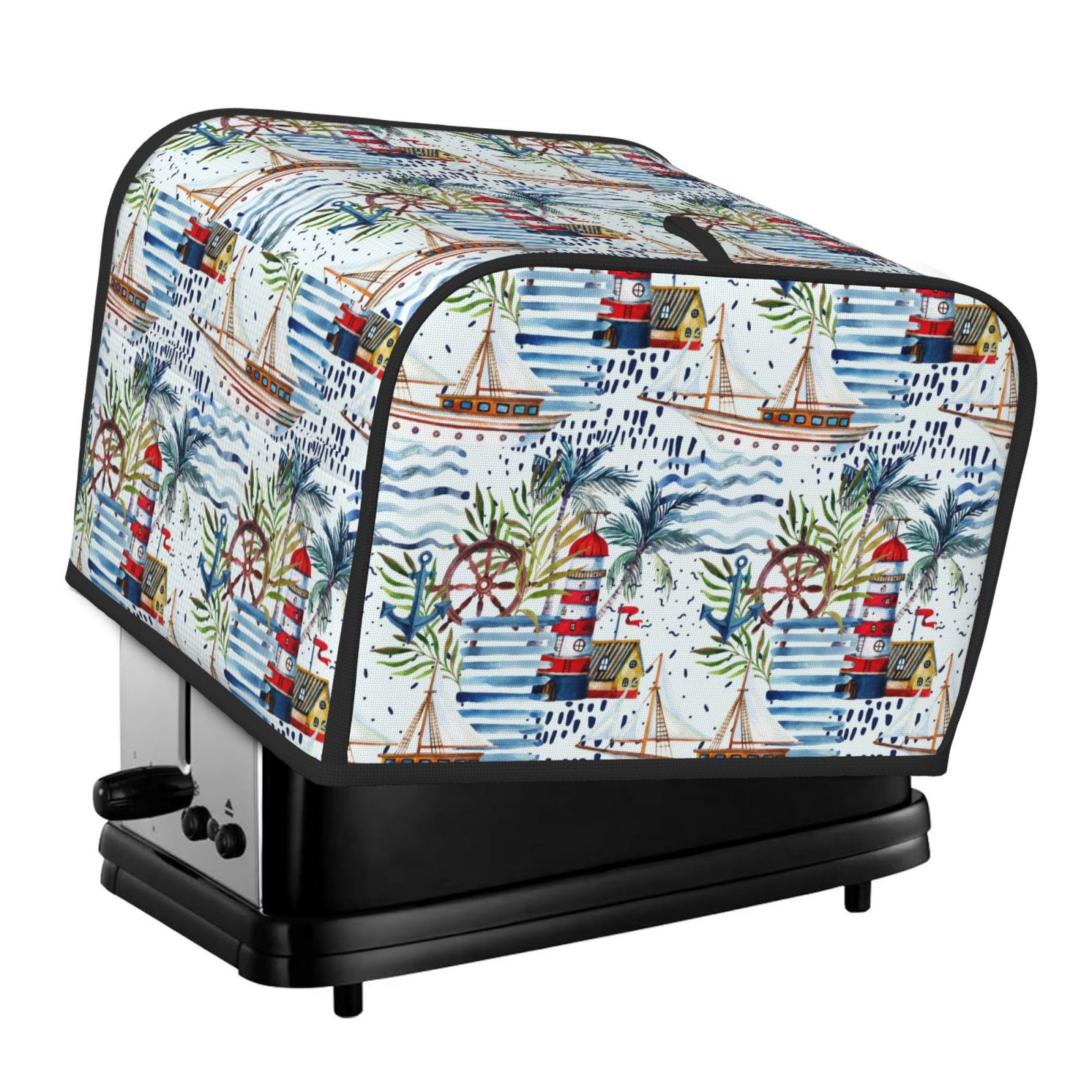Matuu Watercolor Sailboat for Universal 4 slice Toaster Cover, Small ...