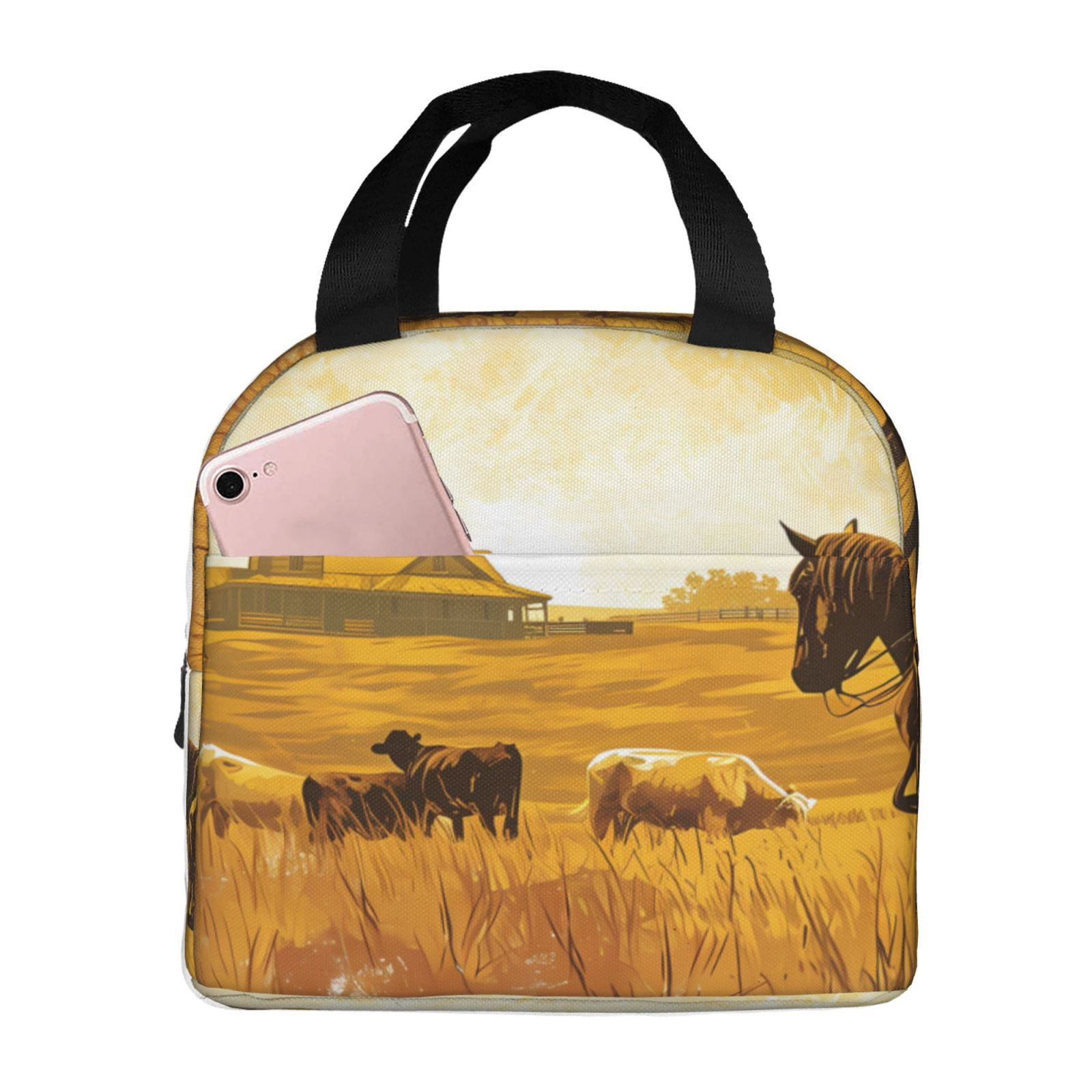 Matuu Western Cowboy Ranch for Insulated Lunch Bag for Women and Men