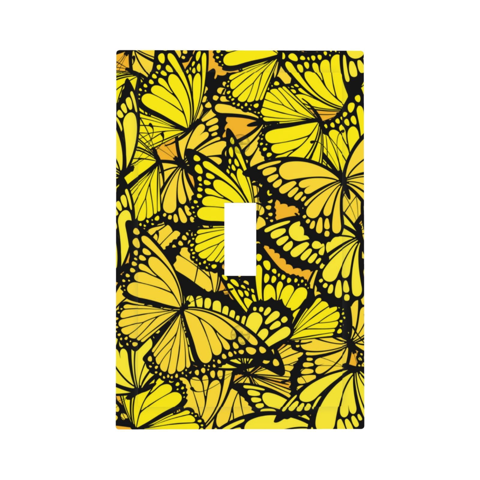 Matuu Yellow Butterflies for Modern Decorative Wall Plate Switch Plate ...