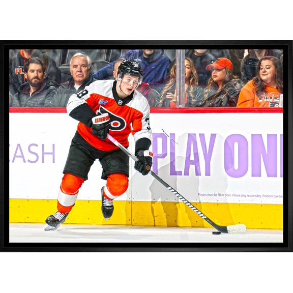 Matvei Michkov 20x29 Framed Canvas Philadelphia Flyers