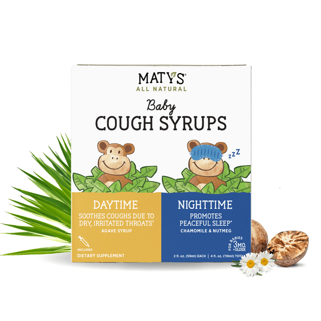 Maty's Baby Cough Syrup Day & Night Value Pack with Agave & Chamomile