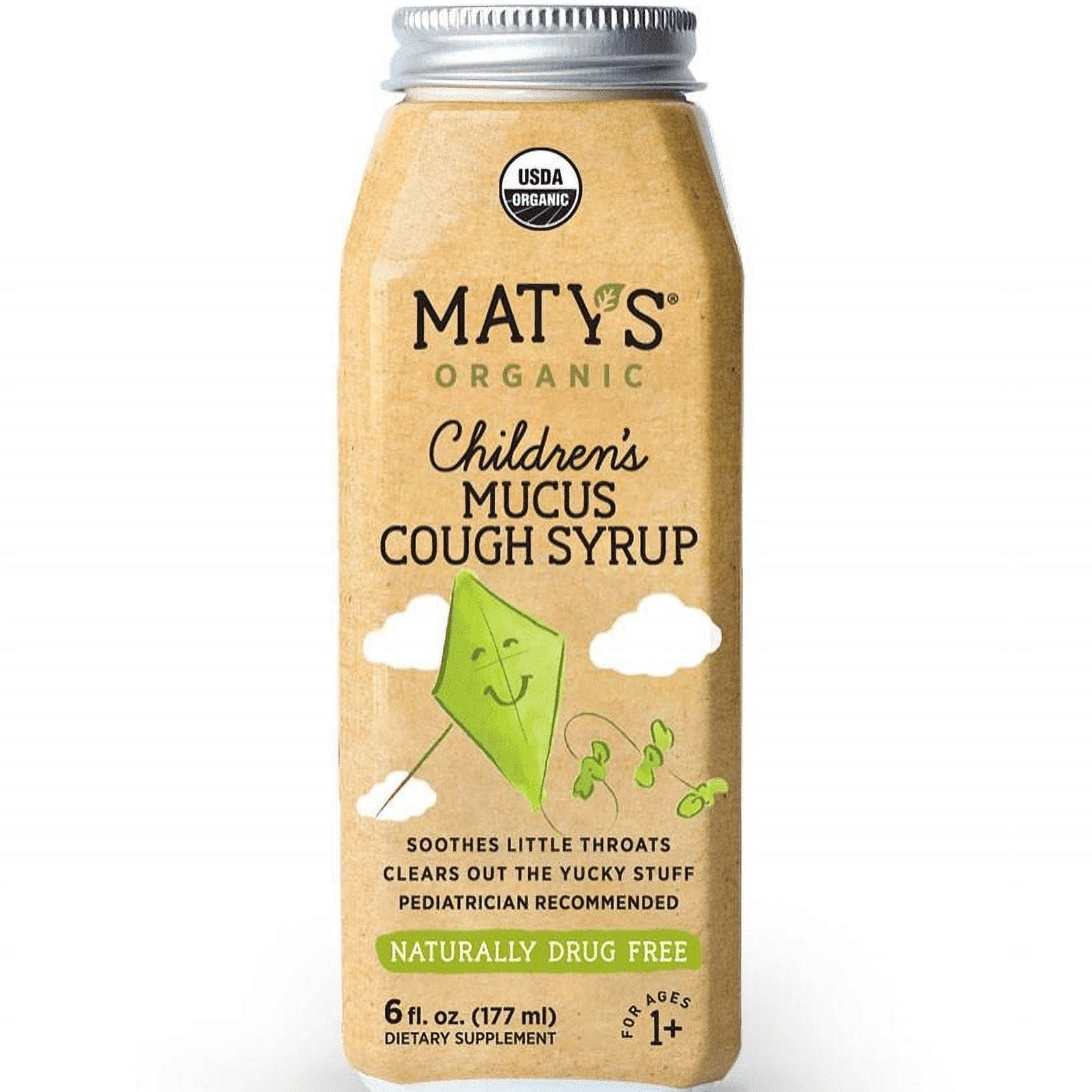 Maty's Organic Children's Mucus Cough Syrup, Made with Organic Honey