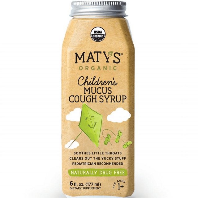 Maty's Organic Children's Mucus Cough Syrup, Made with Organic Honey