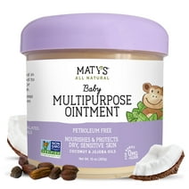 Matys Multipurpose Baby Ointment, All Over Gentle Skin Protection for Newborns & Up, Soothes Dry Irritated Skin, Dry Scalp, Drool Rash & More, Petroleum Free, Fragrance Free, 10 oz tub