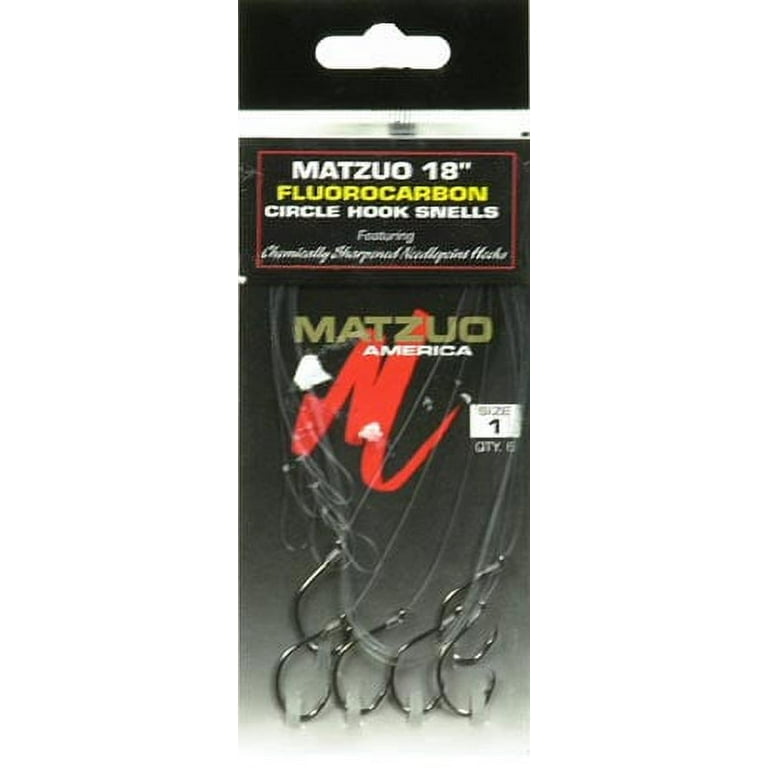 2 Six Packs Matzuo 18  Fluorcarbon Sickle Hooks Size 4/0 & Size 1