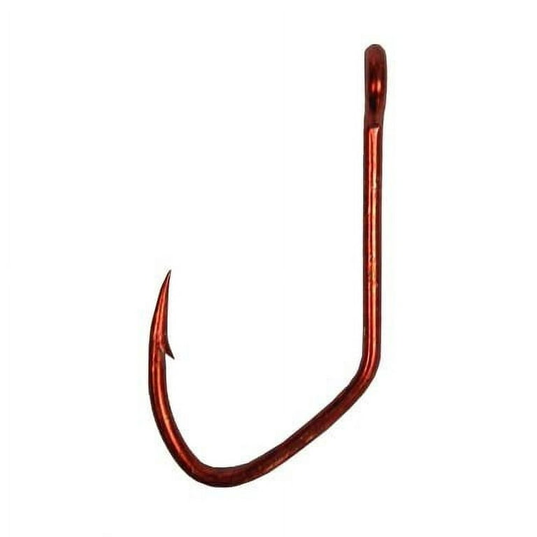 Matzuo Sickle Siwash Open Eye Hook, Red Chrome, #6, 25-Pack