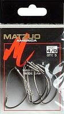Matzuo Weedless X-Wide Shiner Hook, Black Chrome, 4/0