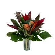 Mau Loa Bouquet - Farm Direct Fresh Cut Flowers Tropical Bouquet - Red, Greens, Yellow - by Bloomingmore