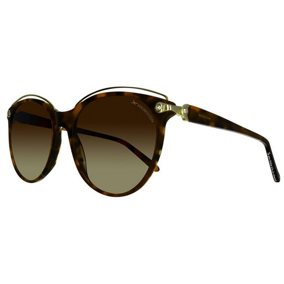 Mauboussin MAUS1925-02 Women's Havana Sunglasses Brown Mirrored Lens