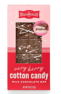 Maud Borup Angel Hair Very Berry Valentine Chocolate Bar Candy - 4oz