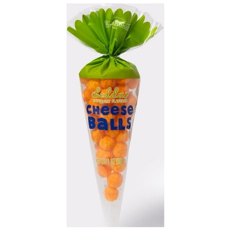 Maud Borup Cheddar Cheeseball Carrot Cone, 1 oz, Seasonal Spring Treat & Gift