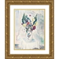 thumbnail image 1 of Maud Sherwood 15x18 Gold Ornate Wood Frame and Double Matted Museum Art Print Titled - Yellow Lilies (1950-1956), 1 of 4
