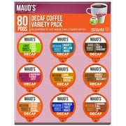 Maud's 9 Flavor Decaf Coffee Pods Variety Pack, Compatible w/ K-Cup Brewers, 80ct