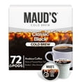 thumbnail image 1 of Maud's Black Cold Brew Dark Roast Coffee Pods, 72 ct | Cold Brew Classic Black Coffee | 100% Arabica Dark Roast Coffee | Solar Energy Produced Recyclable Pods Compatible with Keurig K Cups Maker, 1 of 7
