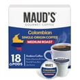thumbnail image 1 of Maud's Colombian Coffee Pods, 18 ct, Single Origin, Medium Roast Coffee in Single Serve Pods – 100% Arabica Coffee, Compatible with Keurig K Cups Maker, 1 of 7