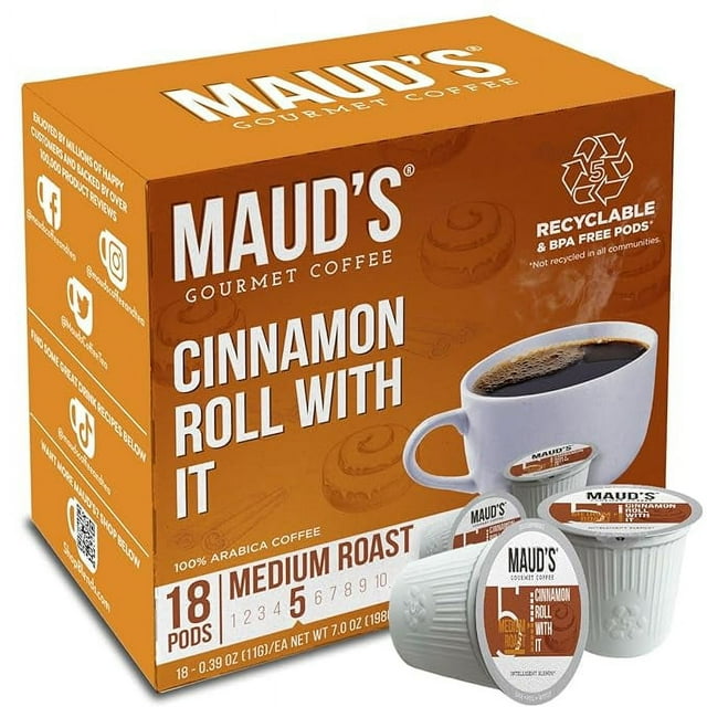 Maud's Cinnamon Roll Coffee (Cinnamon Roll With It), 18ct. Solar Energy