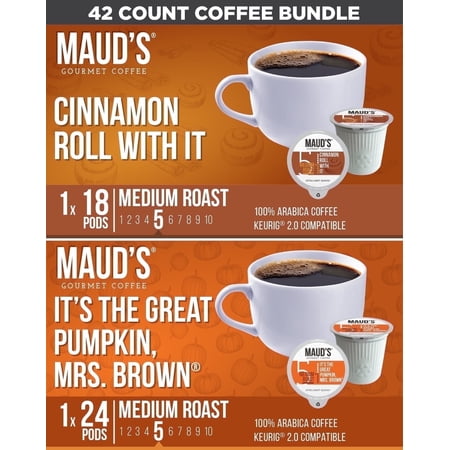 Maud's Cinnamon and Pumpkin Coffee Pod Bundle, 42ct