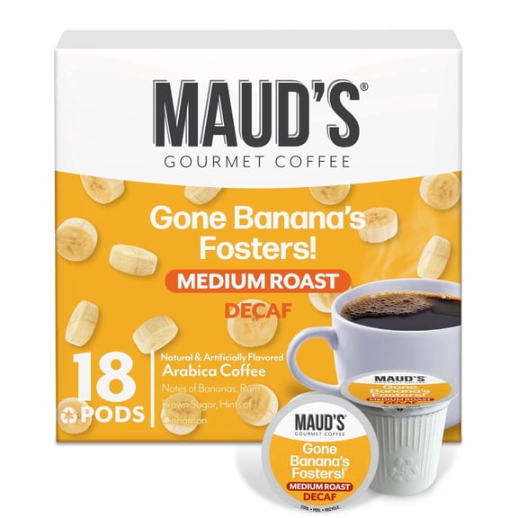 Maud's Decaf Espresso Roast Coffee Pods, 18 ct, Dark Roast, Arabica ...