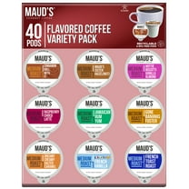 Maud's Flavored Coffee Pods Variety Packs, 9 Original Flavors, Compatible w/ K-Cup Brewers, 40ct