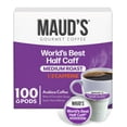 thumbnail image 1 of Maud's Half Caff Coffee Pods, 100 ct, Medium Roast Coffee in Recyclable Single Serve Pods – 100% Arabica Coffee, Compatible with Keurig K Cups Maker, 1 of 7