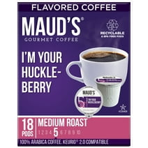 Maud's Huckleberry Coffee Pods, I'm Your Huckleberry, Compatible w/ K-Cup Brewers, 18ct