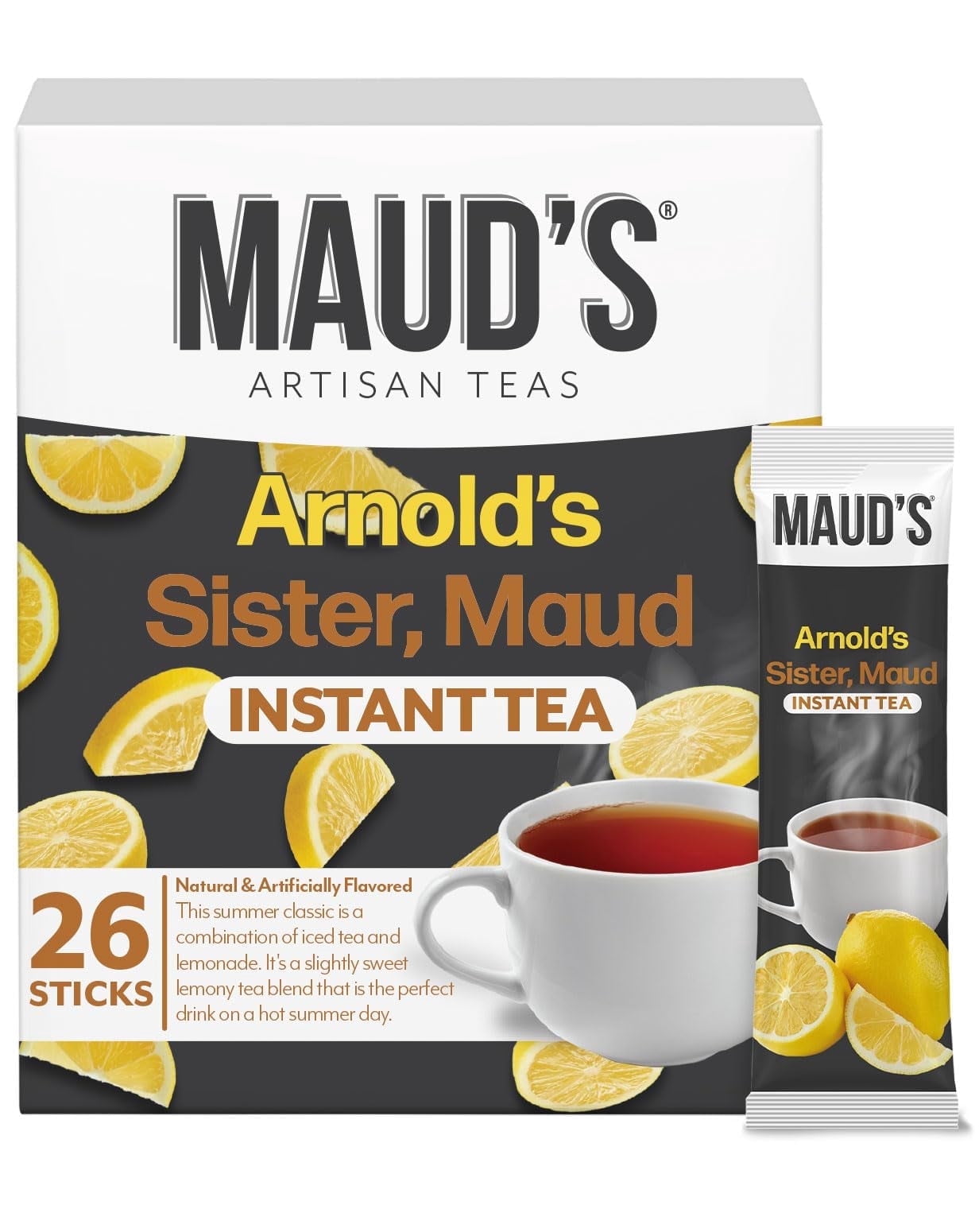 Insta Tea Maud's, Instant Tea, 26 ct, Lemonade Flavored Packets - Walmart.com