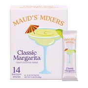Maud's Mixers Classic Margarita Cocktail Mix, 14 ct, Mocktail Non-Alcoholic Drinks - Made with Real Agave - Low Calorie, Low Sugar, Easy to Mix