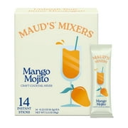 Maud's Mixers Mango Mojito Cocktail Mix, 14 ct, Mocktail Non-Alcoholic Drinks - Made with Real Fruit and Agave - Low Calorie, Low Sugar, Easy to Mix