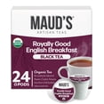 thumbnail image 1 of Maud's Organic English Breakfast Black Tea Pods, 24 ct, Single Serve Pods – 100% Gourmet Blended Tea Leaves, Compatible with Keurig K Cups Maker, 1 of 7