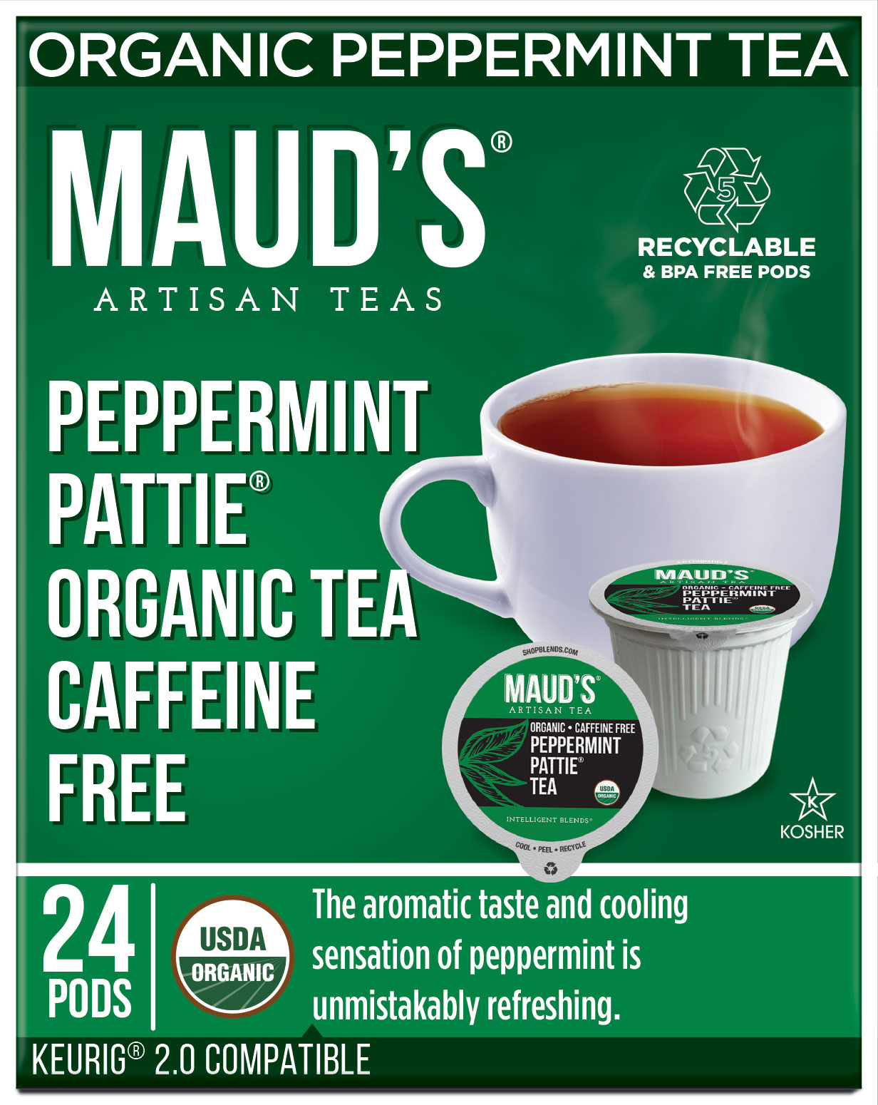 Celestial Seasonings White Chocolate Peppermint White Tea Bags, 20