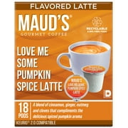 Maud's Pumpkin Spice Latte Pods, Love Me Some Pumpkin Spice, Compatible w/ K-Cup Brewers, 18ct