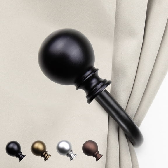 Maude Curtain Rod Holdback - Black,(5710-032)