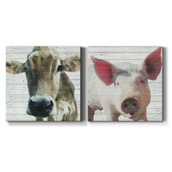 Maude - Premium Gallery Wrapped Canvas - Ready to Hang Set of 2 - 40 x 40 Each