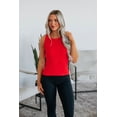 thumbnail image 1 of Maude Ribbed Tank - Cherry, 1 of 5