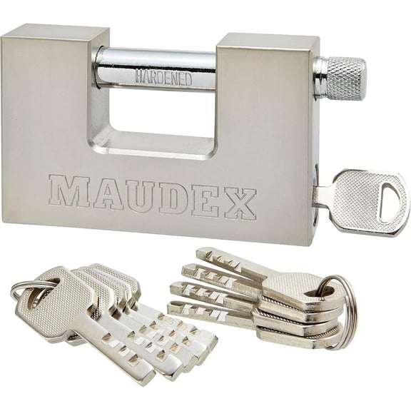 Maudex® MDP/90 Heavy Duty Padlock with Anti-Drill, Anti-Pick Cylinder – 10 Keys, 90mm