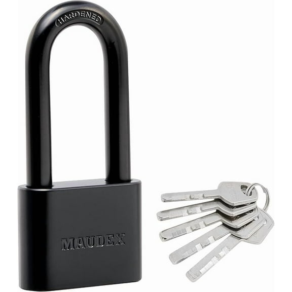 Maudex® PBE40 Weather-Resistant Padlock - Reliable Protection with 5 Keys, Protective Coating, Durable Steel Lock for Storage Units, Gates & Property