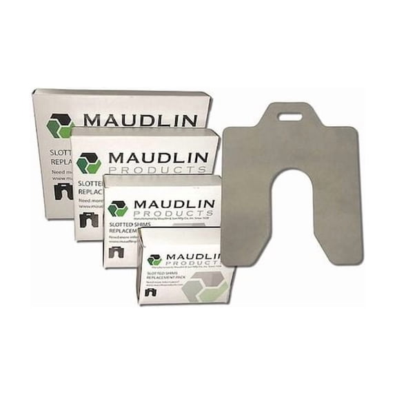 Maudlin Products Slotted Shim E-6 x 6" x 0.100", Pk5 MSE100