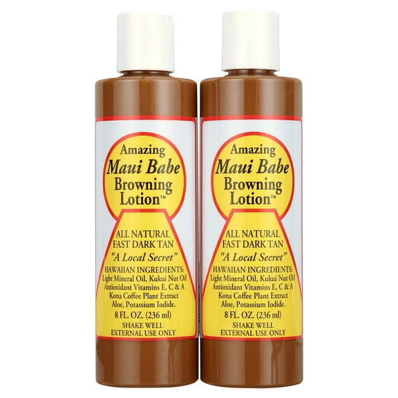 Maui Babe Browning Self Tanner Lotion, 8 Oz - 2 Pack