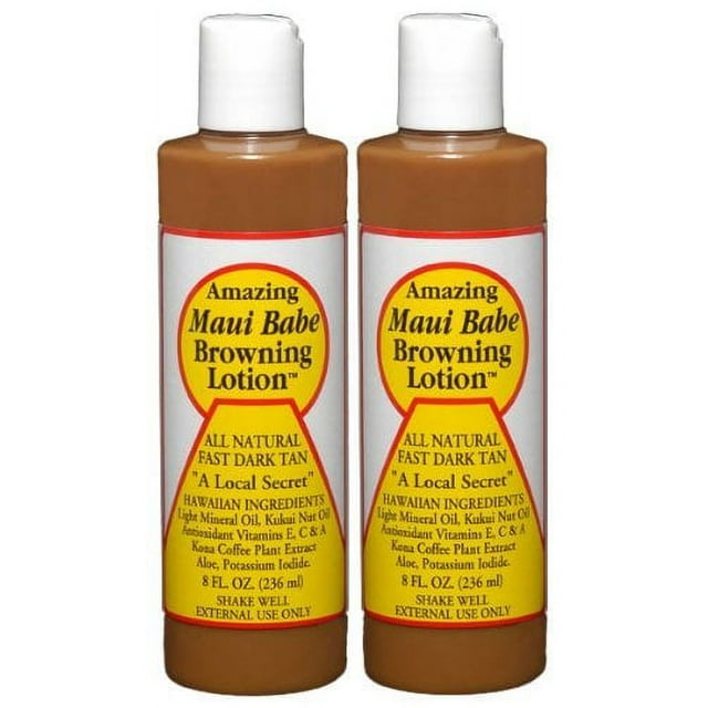 Maui Babe Browning Self Tanner Lotion, 8 Oz 2 Pack